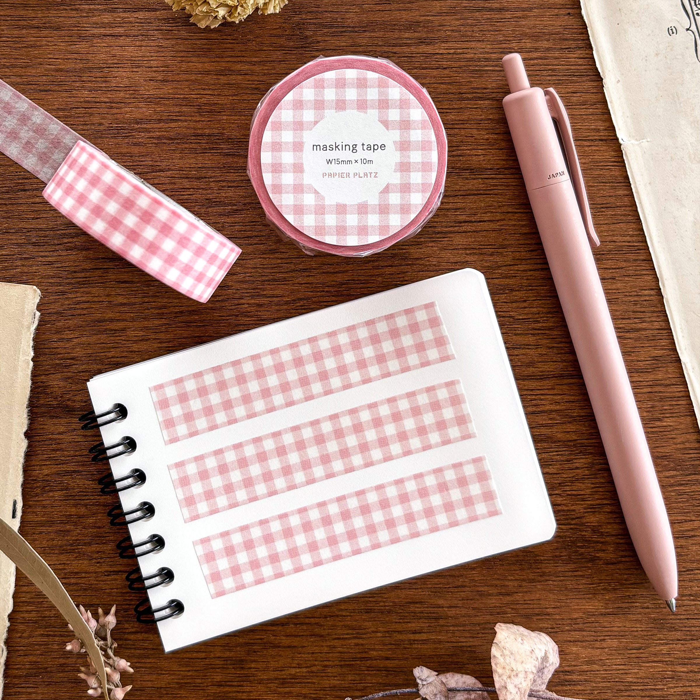 Papier Platz / Washi Tape - Checkered (pink)