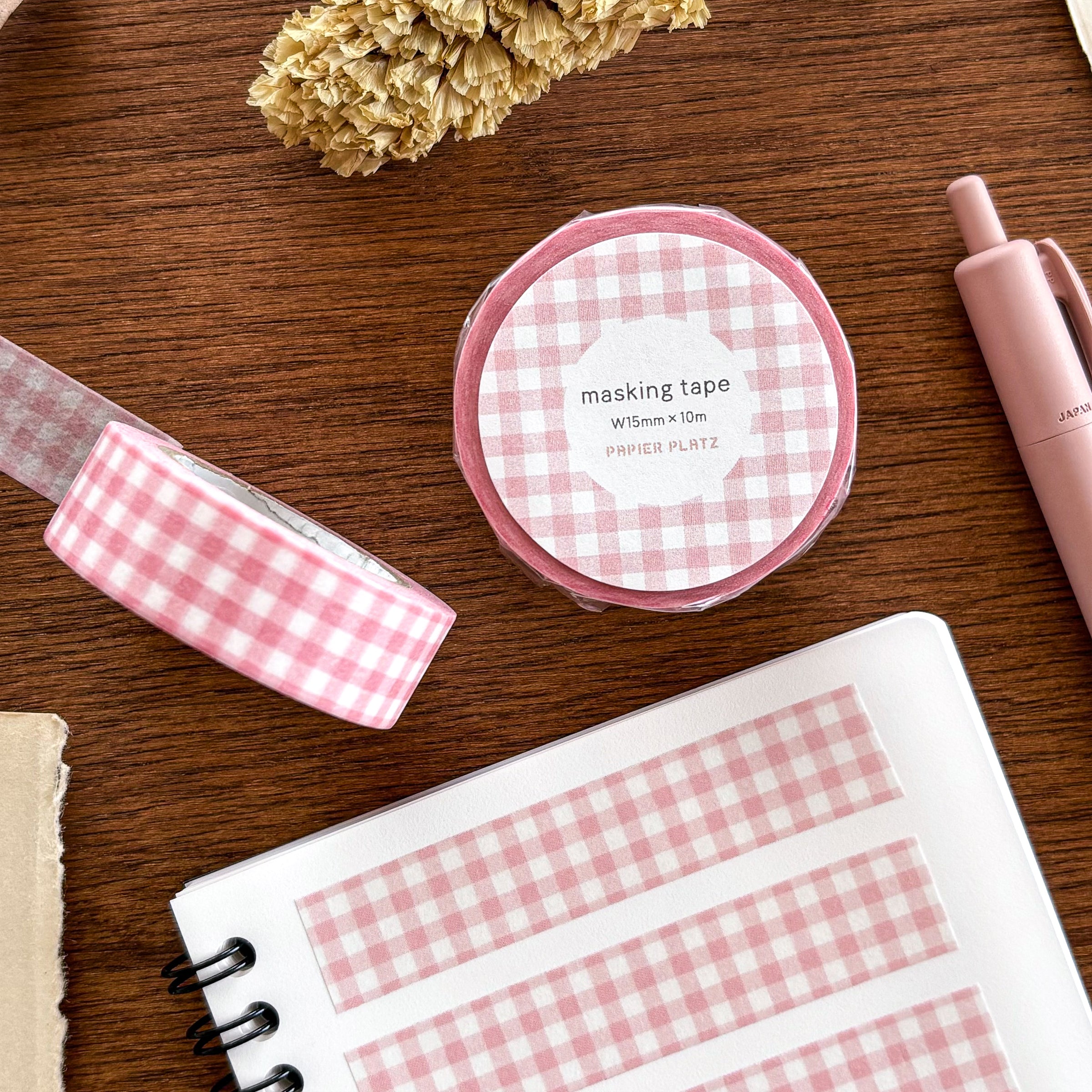 Papier Platz / Washi Tape - Checkered (pink)