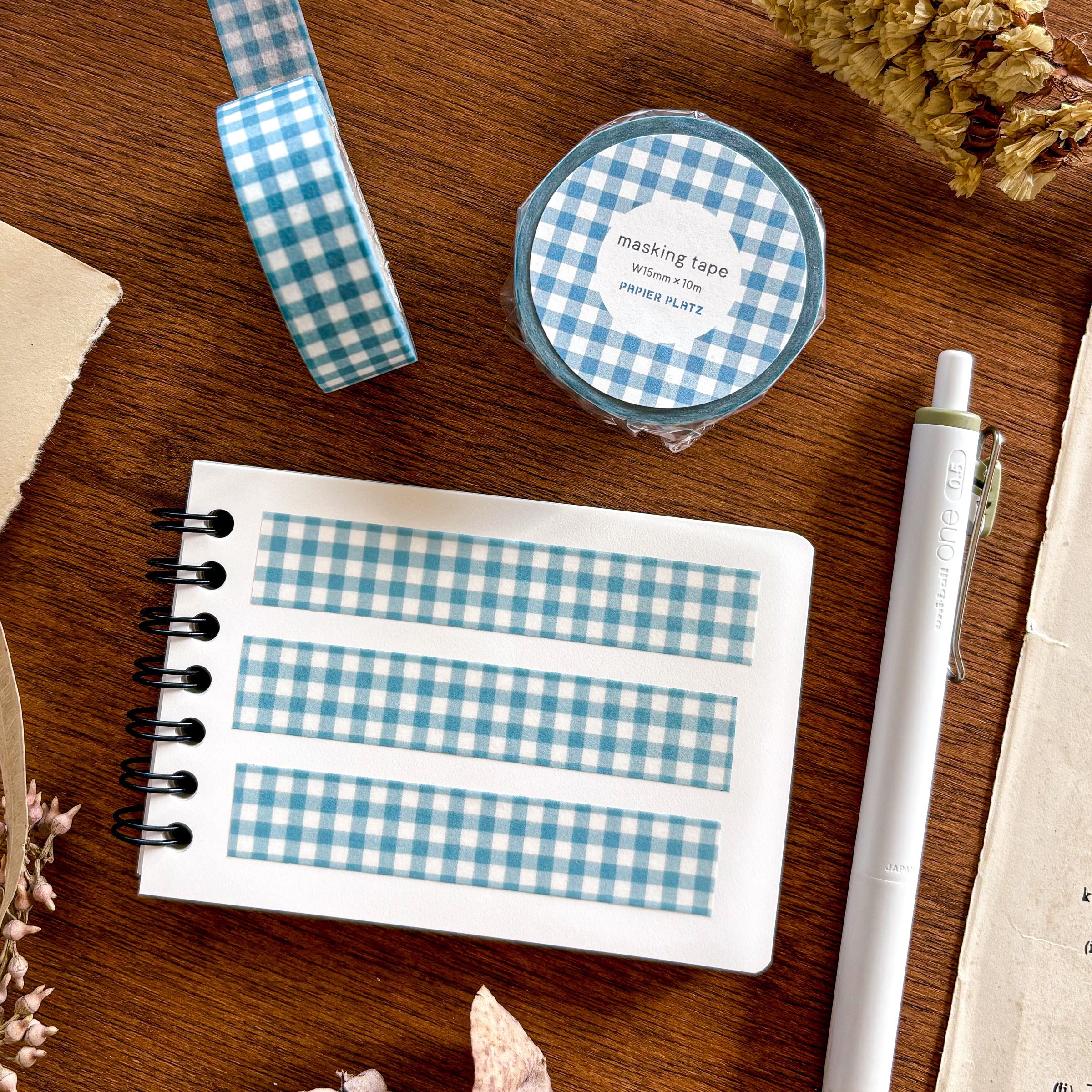 Papier Platz / Washi Tape - Checkered (blue)
