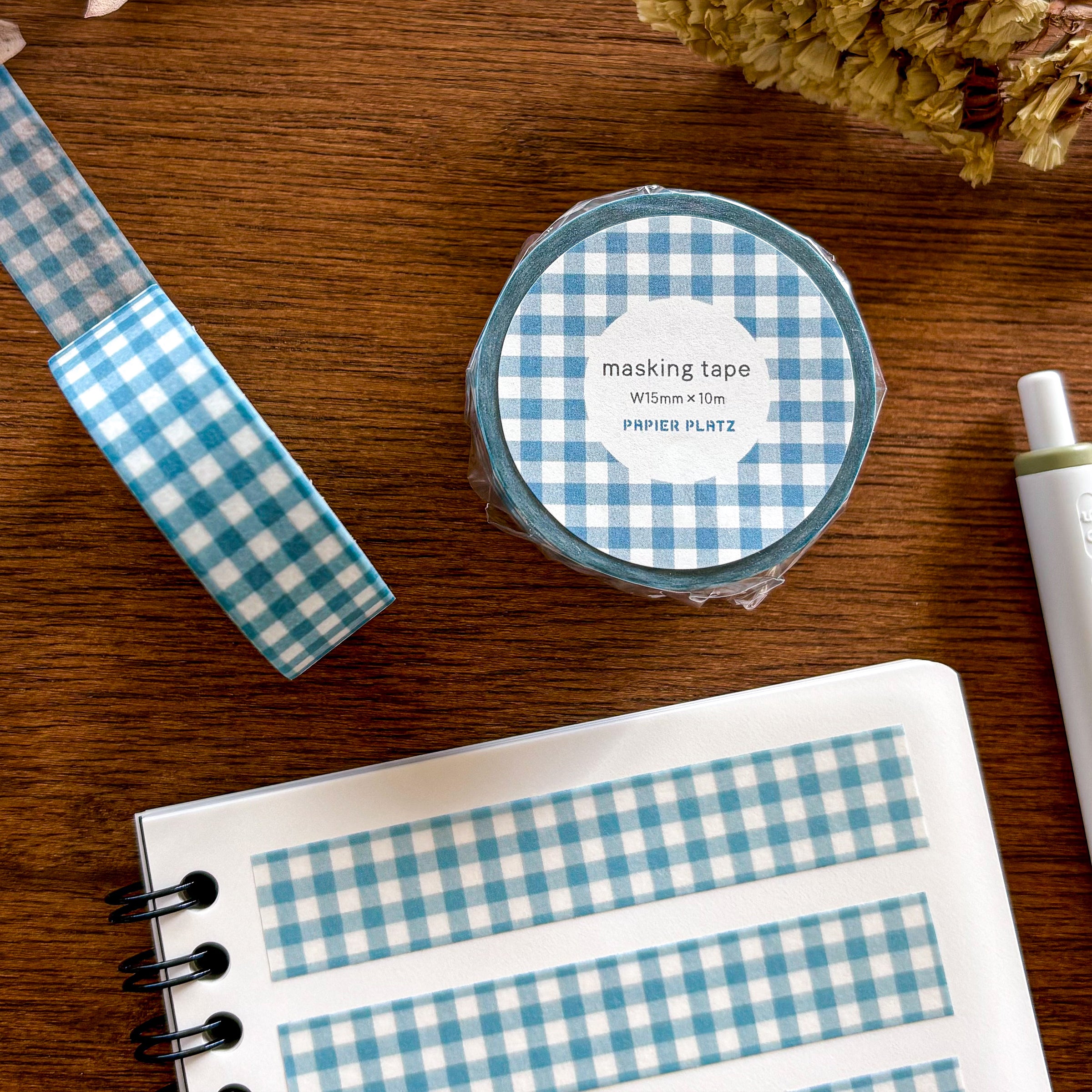 Papier Platz / Washi Tape - Checkered (blue)