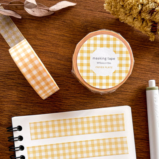 Washi Tape - Checkered (yellow)