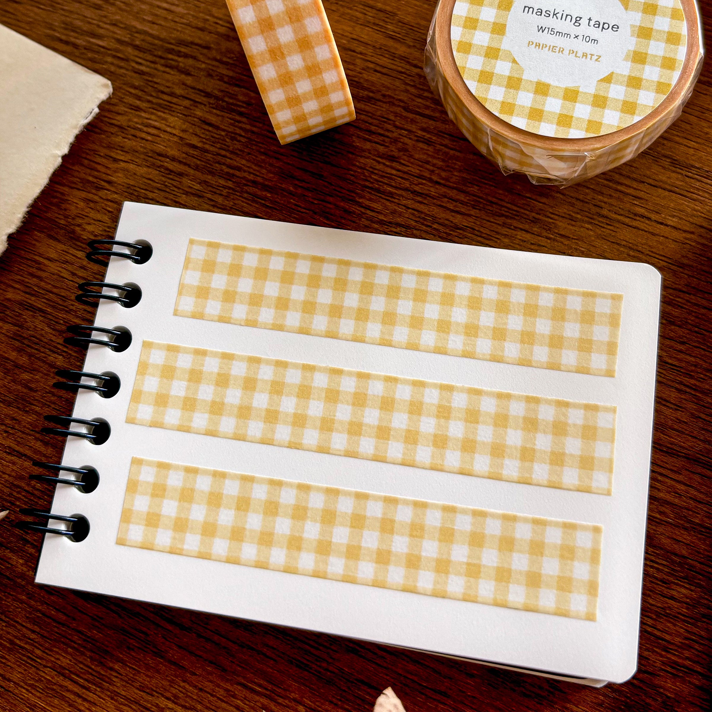 Papier Platz / Washi Tape - Checkered (yellow)
