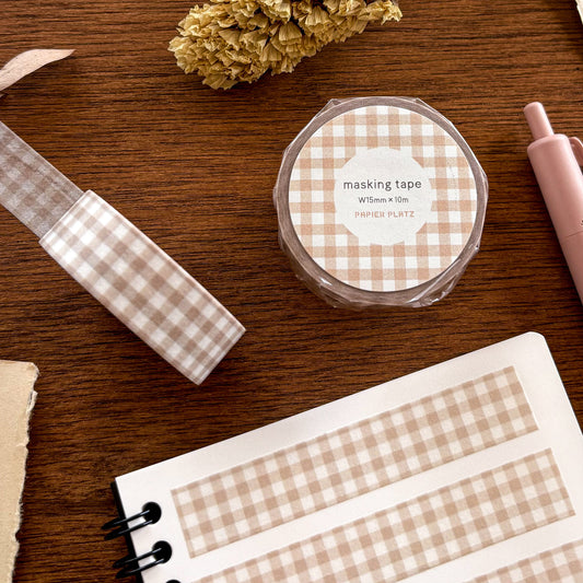 Washi Tape - Checkered (brown)