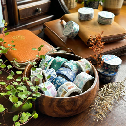 Kurogoma Washi Tape - Blue Bloom