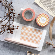 Papier Platz / Washi Tape - Checkered (orange)