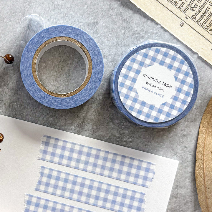 Washi Tape - Checkered (pale blue)