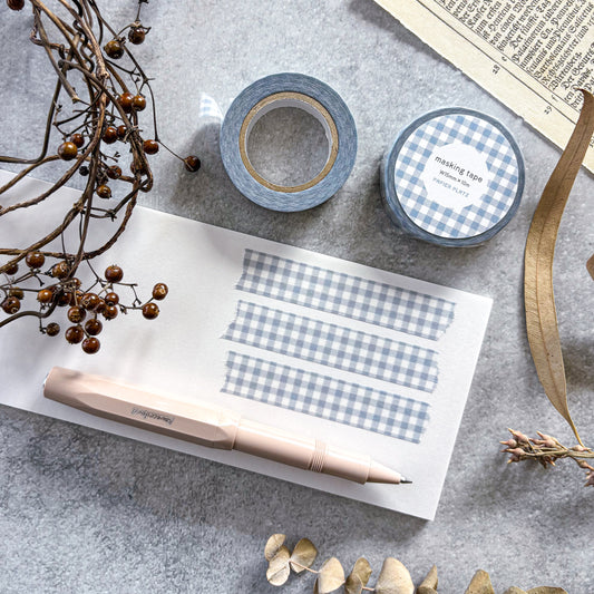 Washi Tape - Checkered (baby blue)