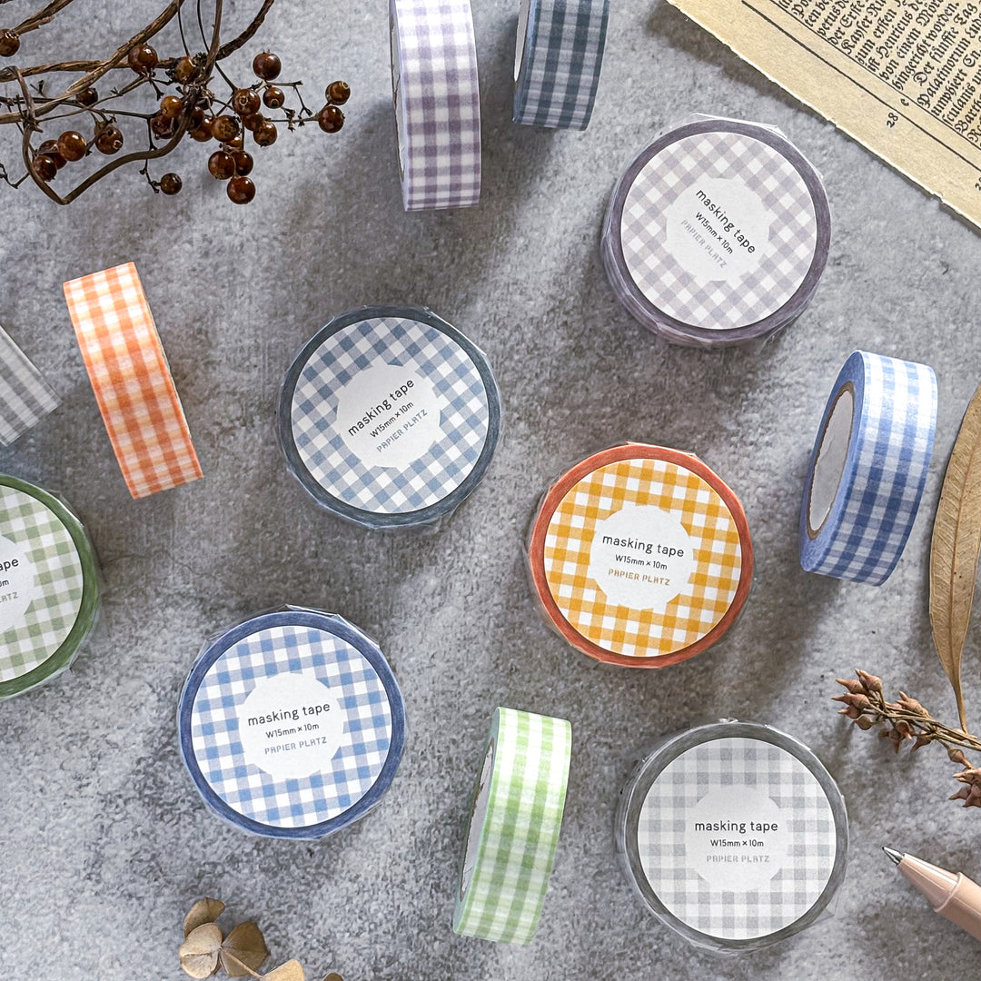 Washi Tape - Checkered (pale blue)