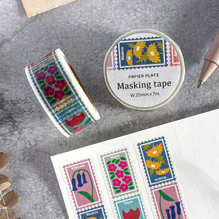 Washi Tape - Flower Stamps