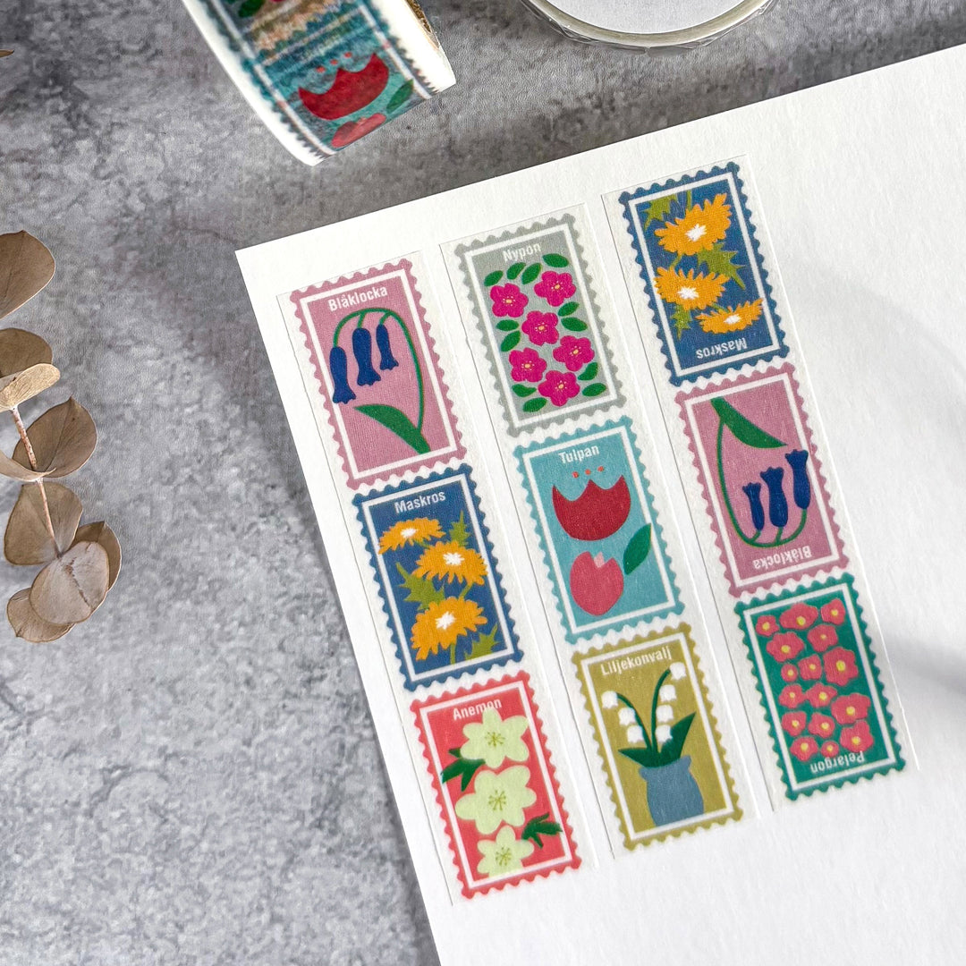 Washi Tape - Flower Stamps