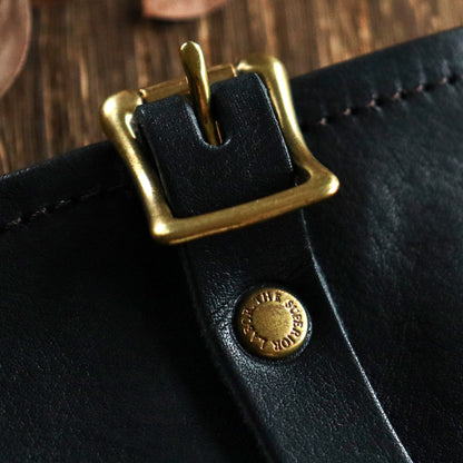 Last Stock The Superior Labor Leather Roll Pen Case - Black