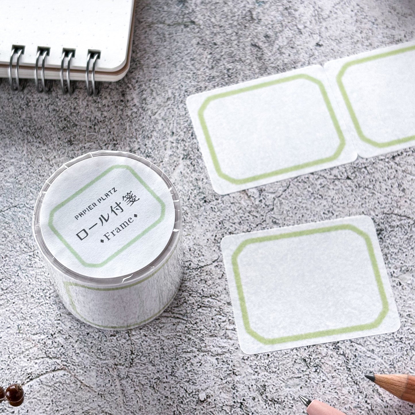 Roll Sticky Note - Green Frames