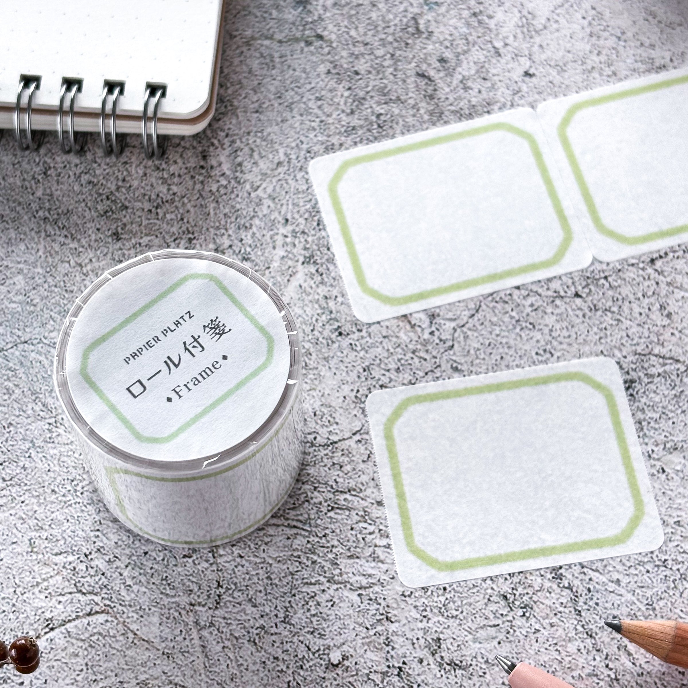 Papier Platz / Roll Sticky Note - Green Frames