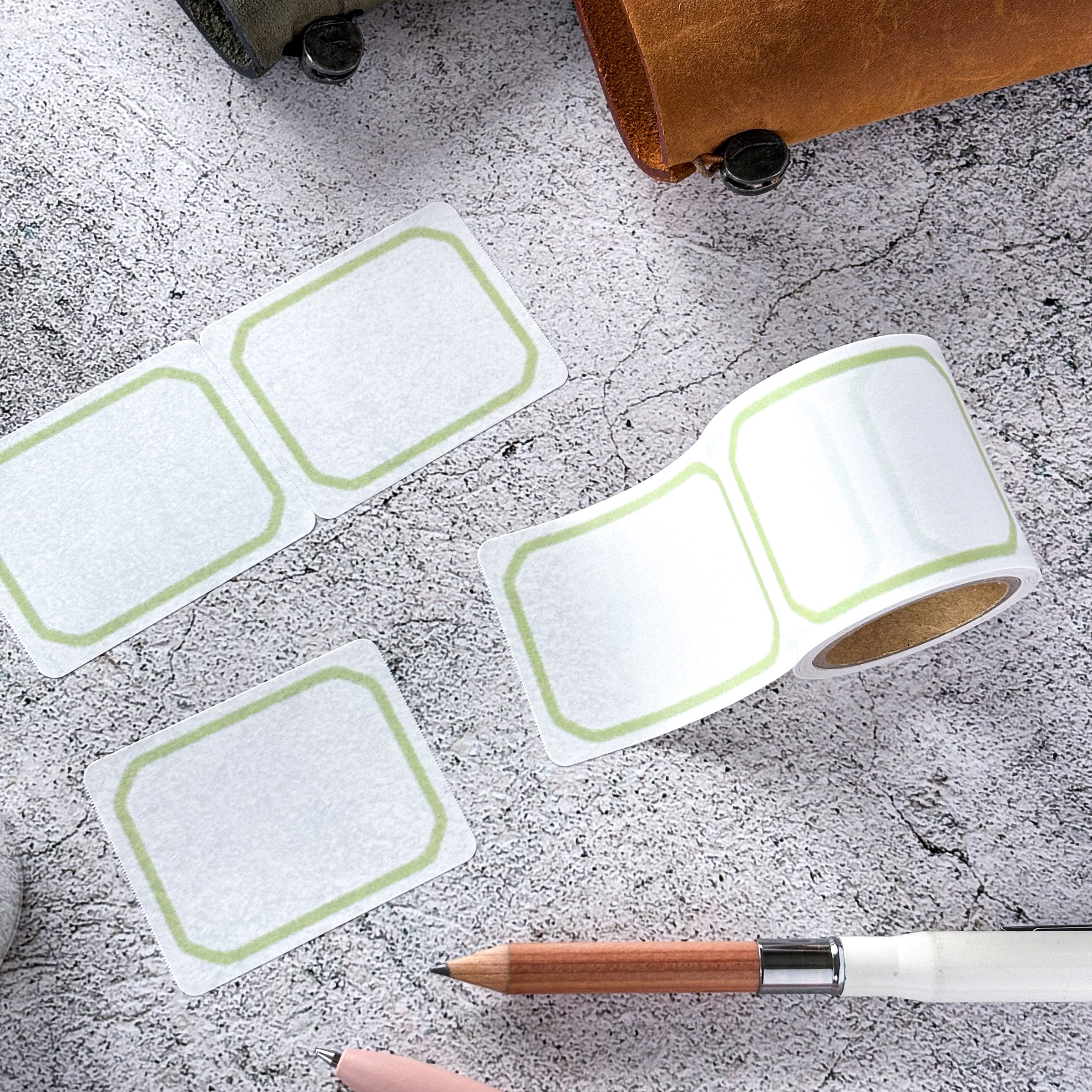 Papier Platz / Roll Sticky Note - Green Frames