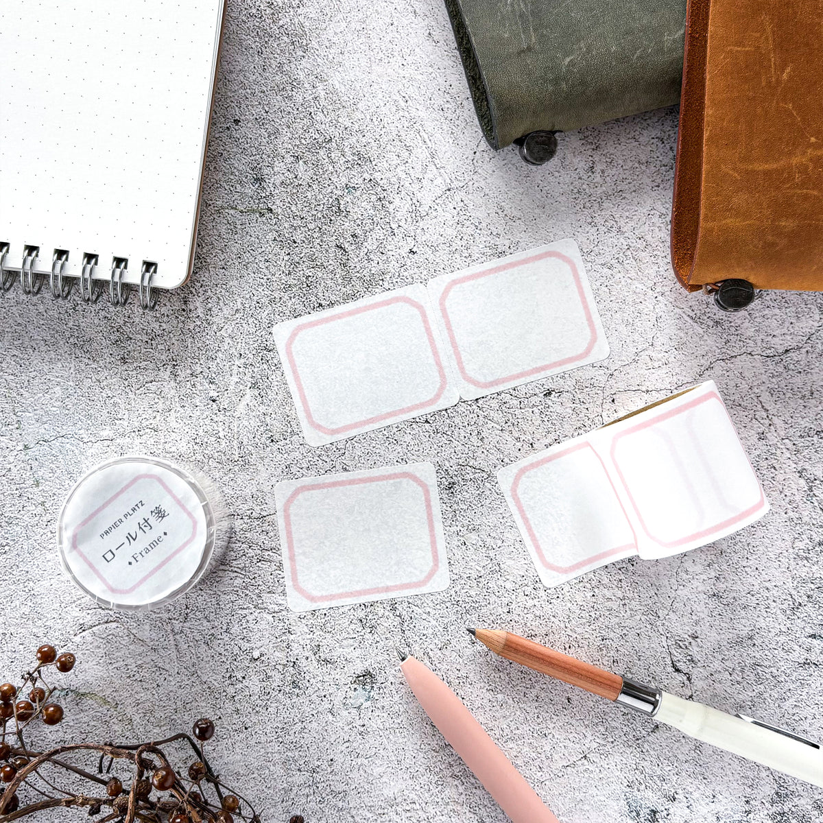 Papier Platz / Roll Sticky Note - Pink Frame