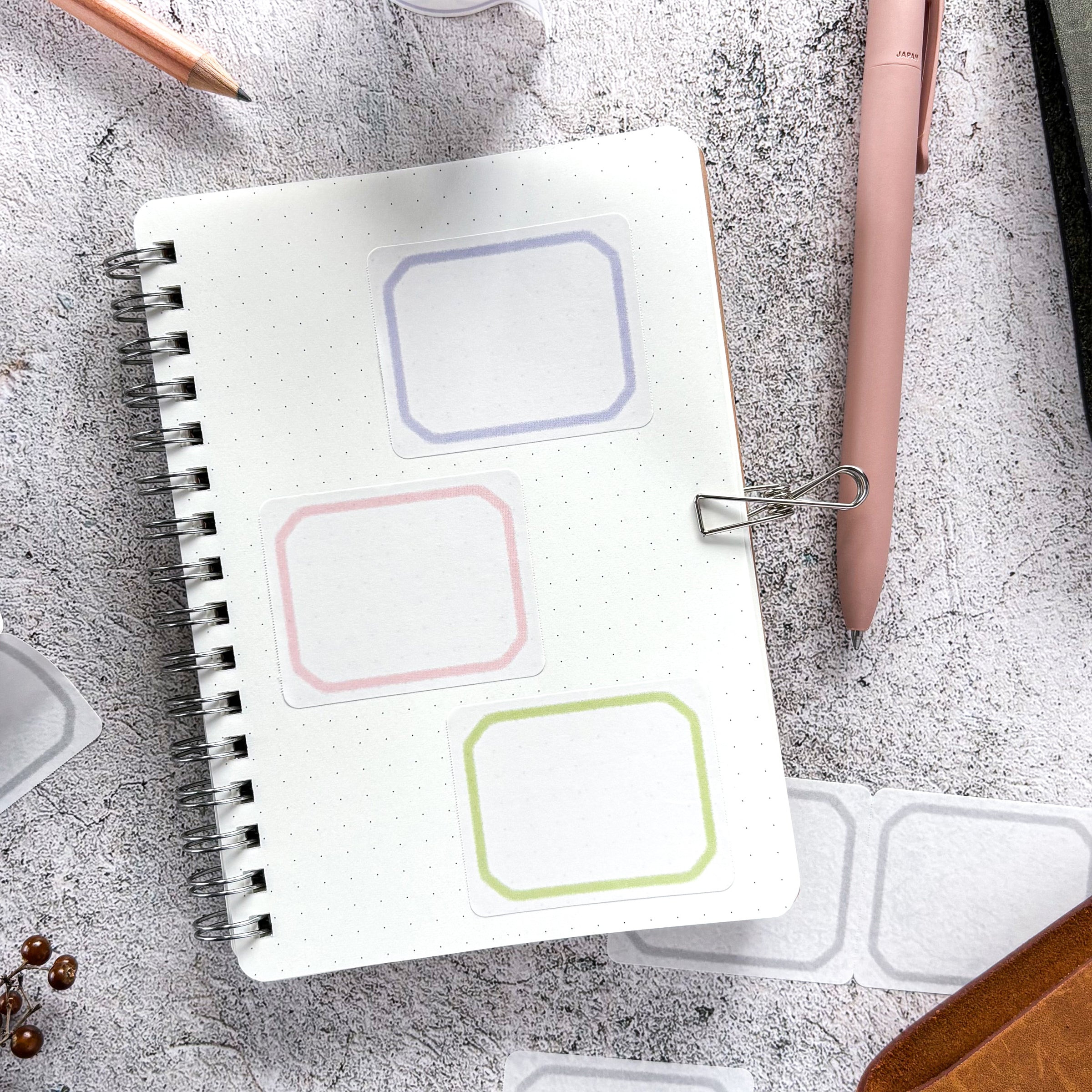Papier Platz / Roll Sticky Note - Green Frames