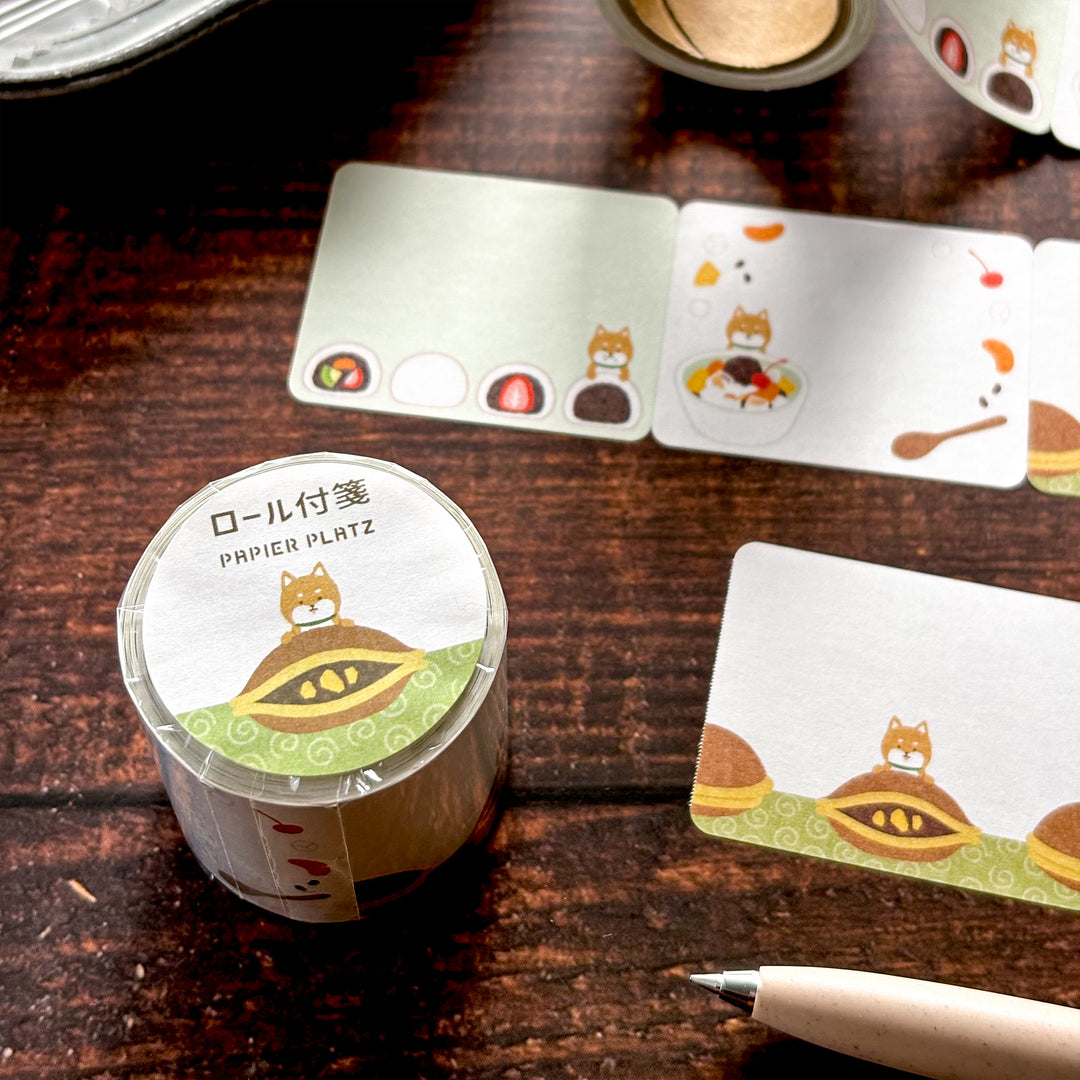 Roll Sticky Notes - Shiba Inu Loves Japanese Sweets