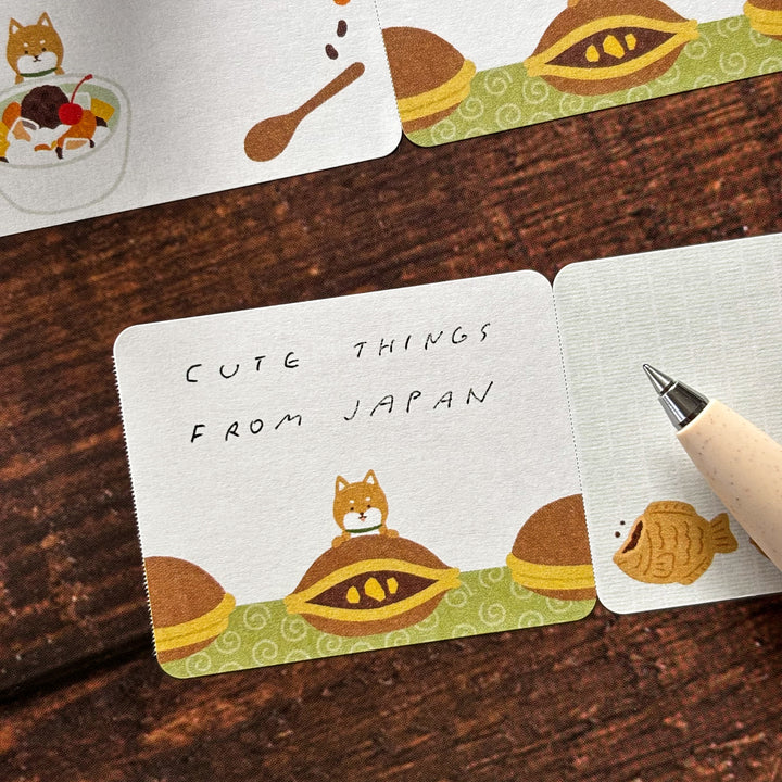 Roll Sticky Notes - Shiba Inu Loves Japanese Sweets