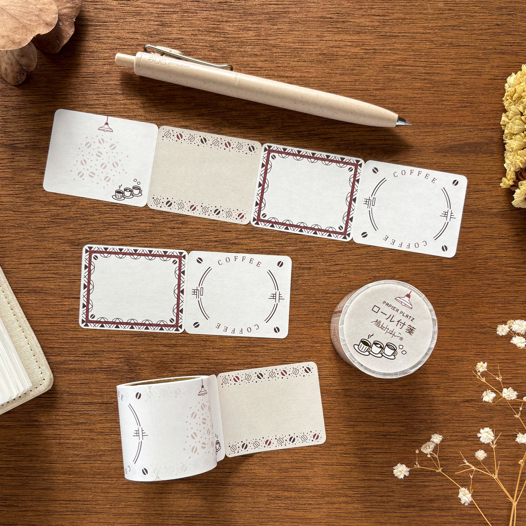 Fukuwake Hanko Roll Sticky Note - Coffee Time