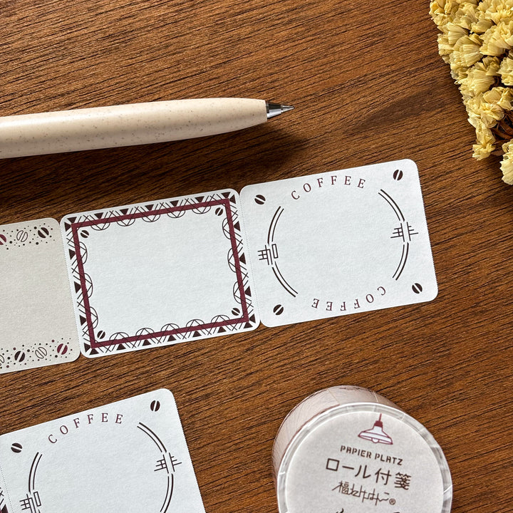 Fukuwake Hanko Roll Sticky Note - Coffee Time