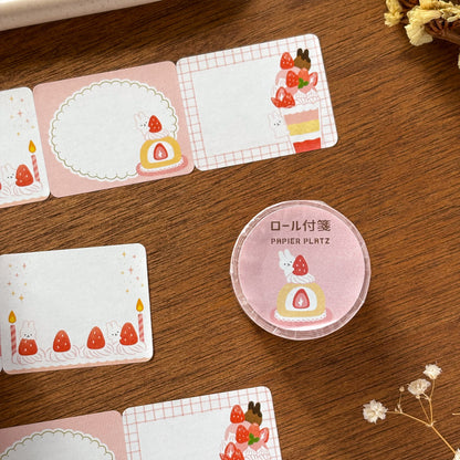 Papier Platz / Roll Sticky Note - Bunny's Starwberry Sweets