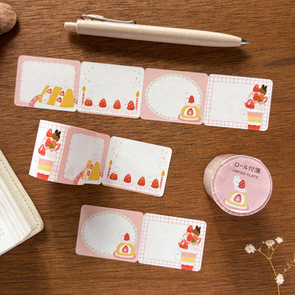 Papier Platz / Roll Sticky Note - Bunny's Starwberry Sweets
