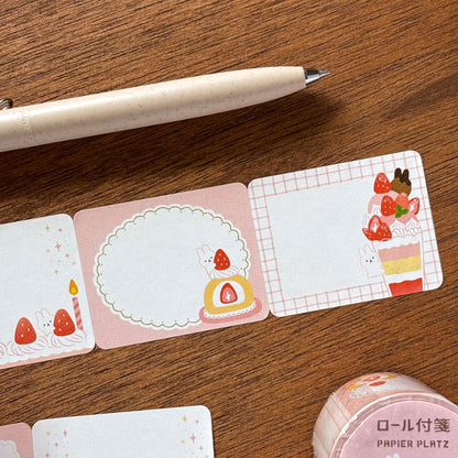 Papier Platz / Roll Sticky Note - Bunny's Starwberry Sweets