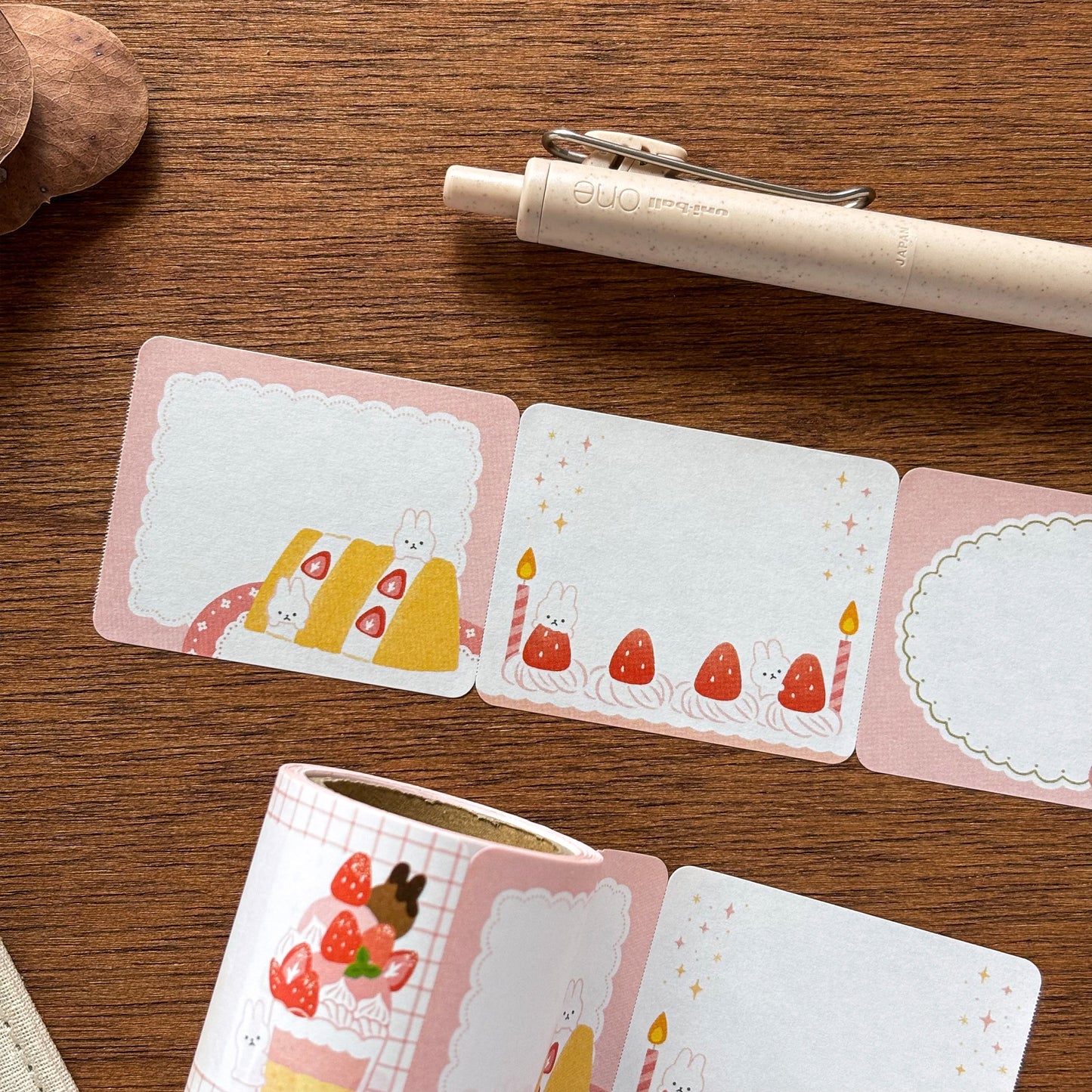 Papier Platz / Roll Sticky Note - Bunny's Starwberry Sweets