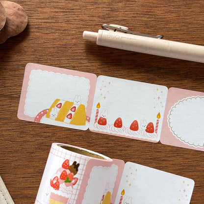 Papier Platz / Roll Sticky Note - Bunny's Starwberry Sweets