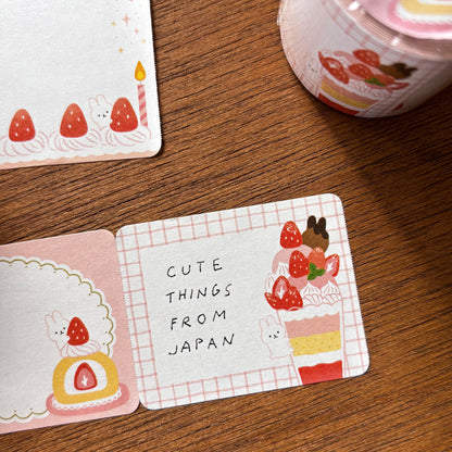 Papier Platz / Roll Sticky Note - Bunny's Starwberry Sweets