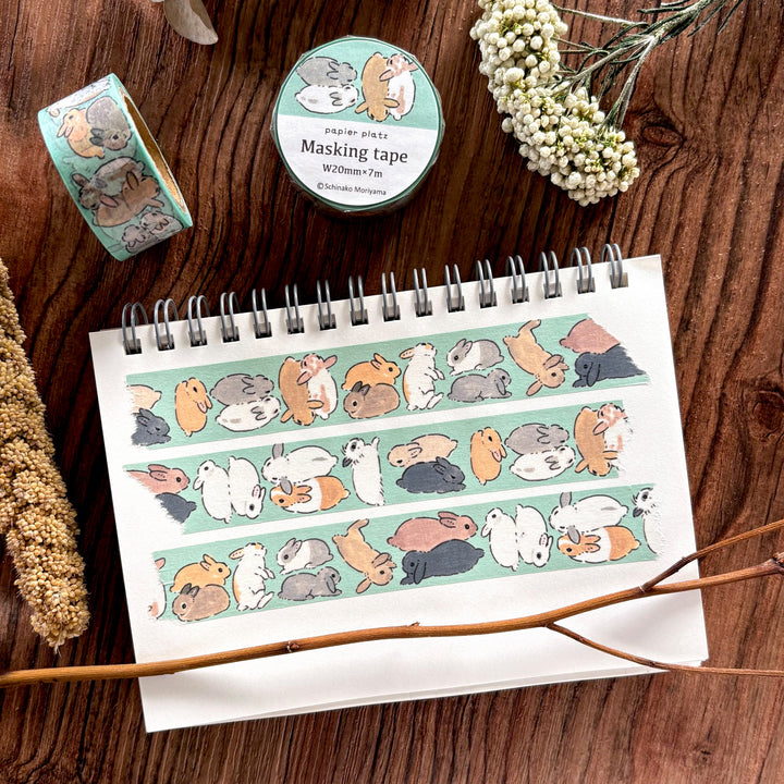 Shinako Moriyama Washi Tape - Happy Bunny Friends