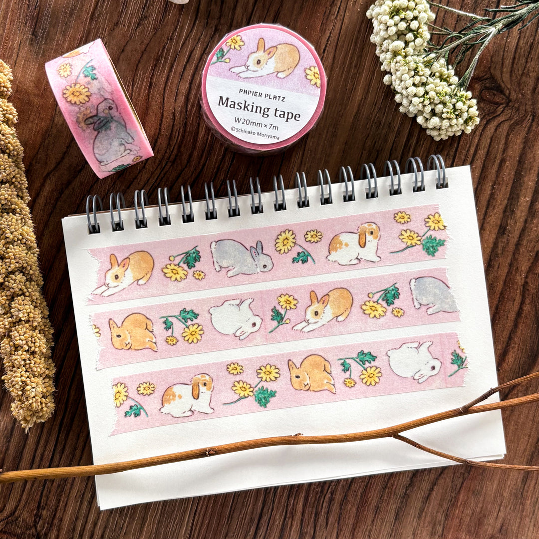 Shinako Moriyama Washi Tape - Flower Bunny