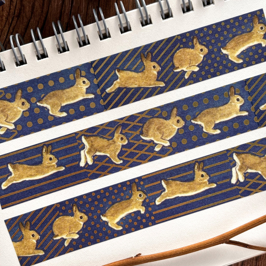 Shinako Moriyama Washi Tape - Running Rabbit