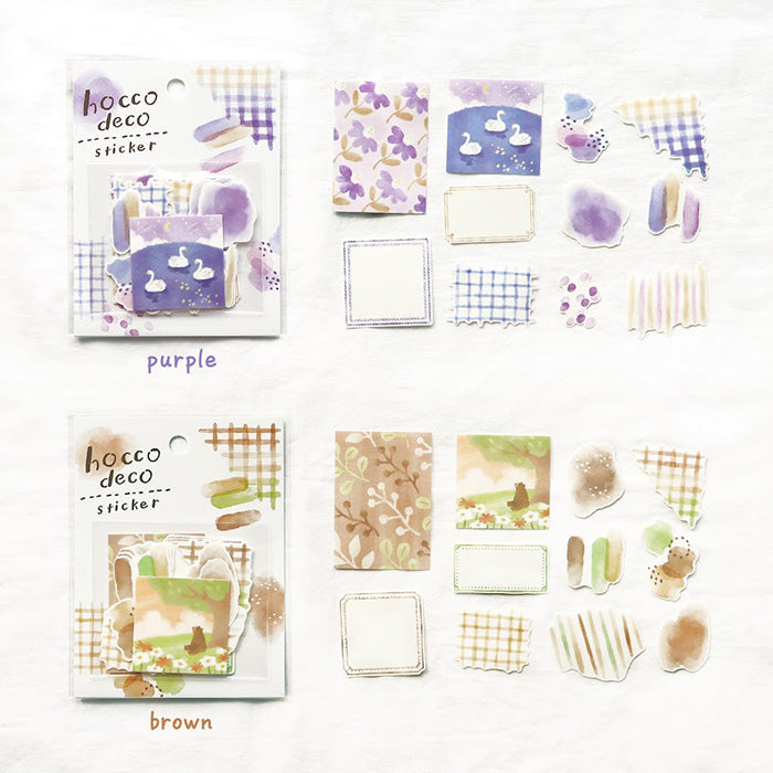 Watercolor Flake Stickers - Purple