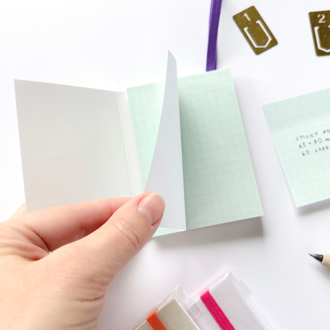 Color Band Sticky Notes - Green x Purple