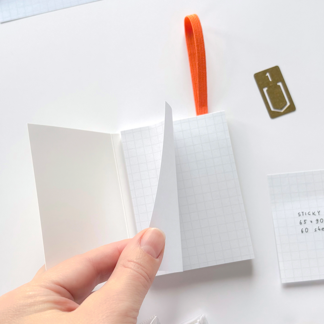 Color Band Sticky Notes - Greige x Orange