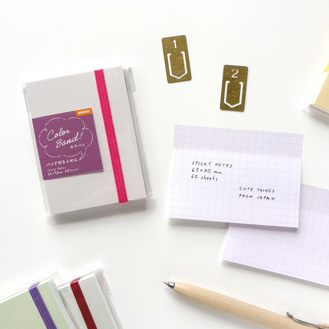 Color Band Sticky Notes - Purple x Pink