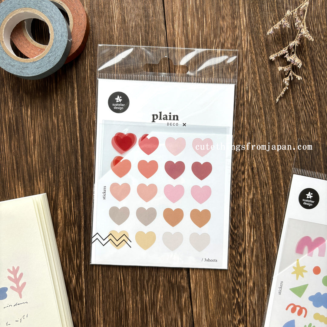 Plain Deco Stickers (3 sheets)  - Plain #53