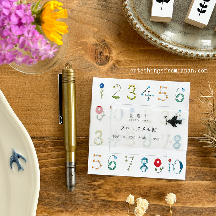 Square Memo Pad - Numbers