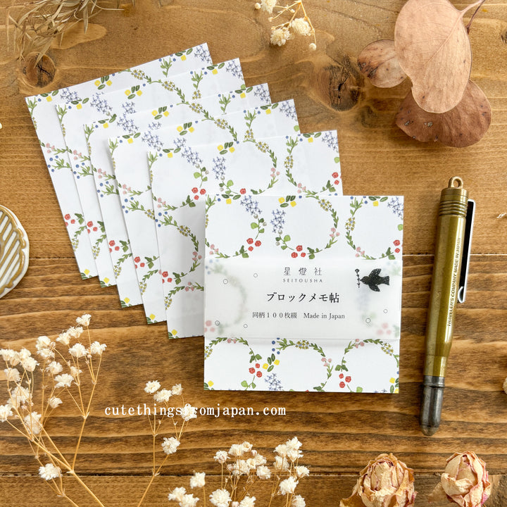 Square Memo Pad - Flower Song