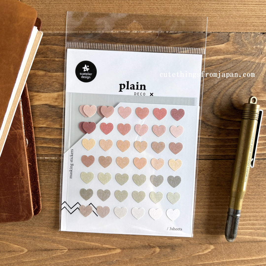 Plain Deco Stickers (3 sheets)  - Plain #52