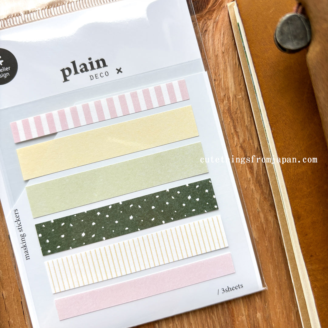 Plain Deco Stickers (3 sheets)  - Plain #69