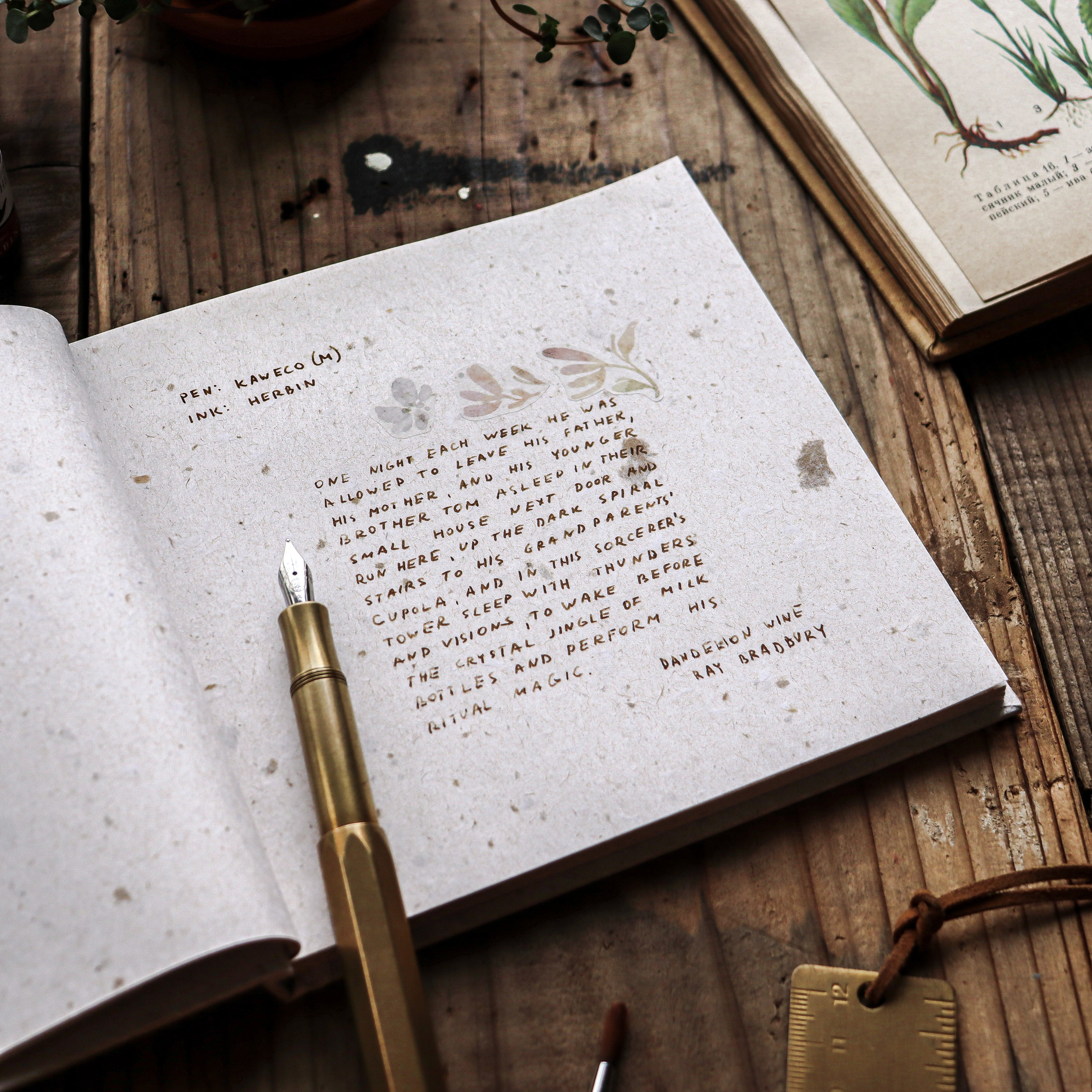 Sutenai 100% Recycled Washi Paper Hardcover Notebook - Square