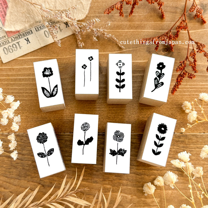 Rubber Stamp - Petit Flowers (8 designs)