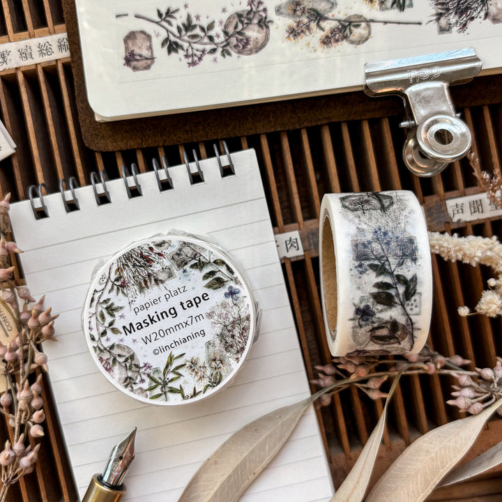 Lin Chia Ning Washi Tape - Vintage Flower