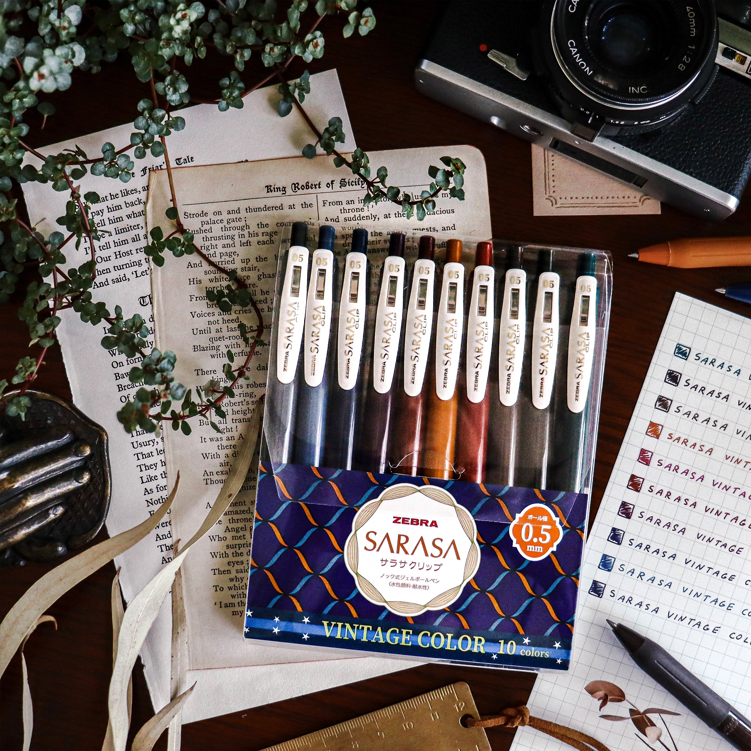 SARASA CLIP Pen - Vintage Colors