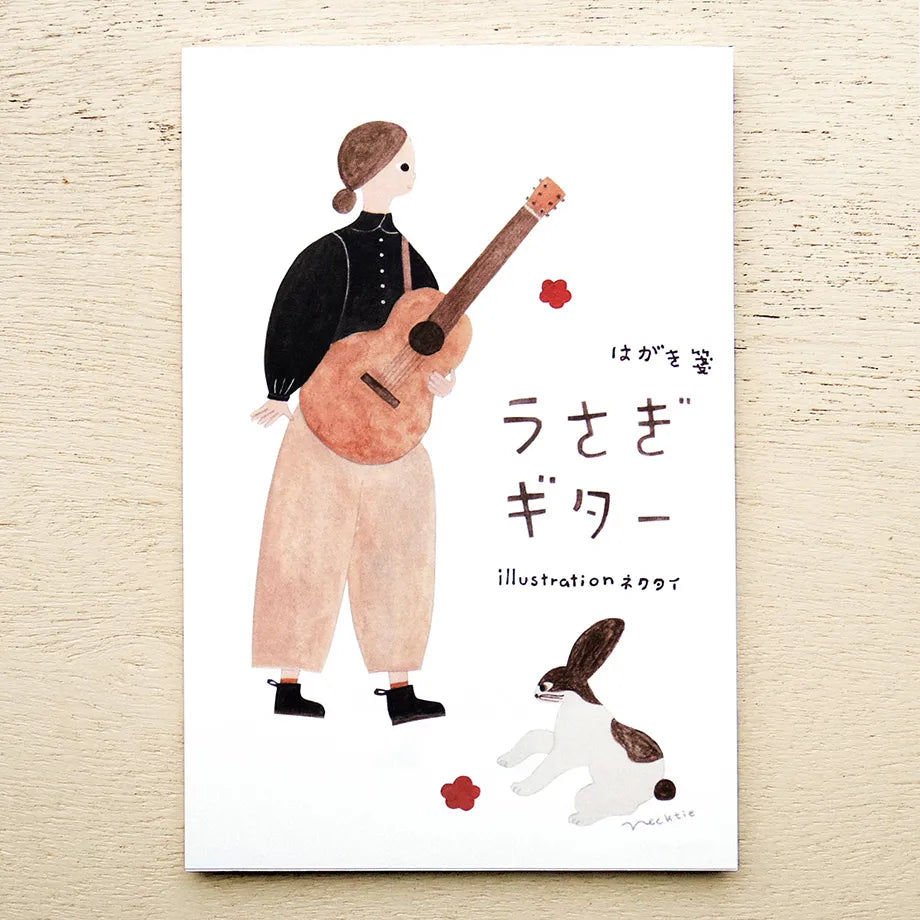 Necktie / Postcard Set / Bunny and Guitar