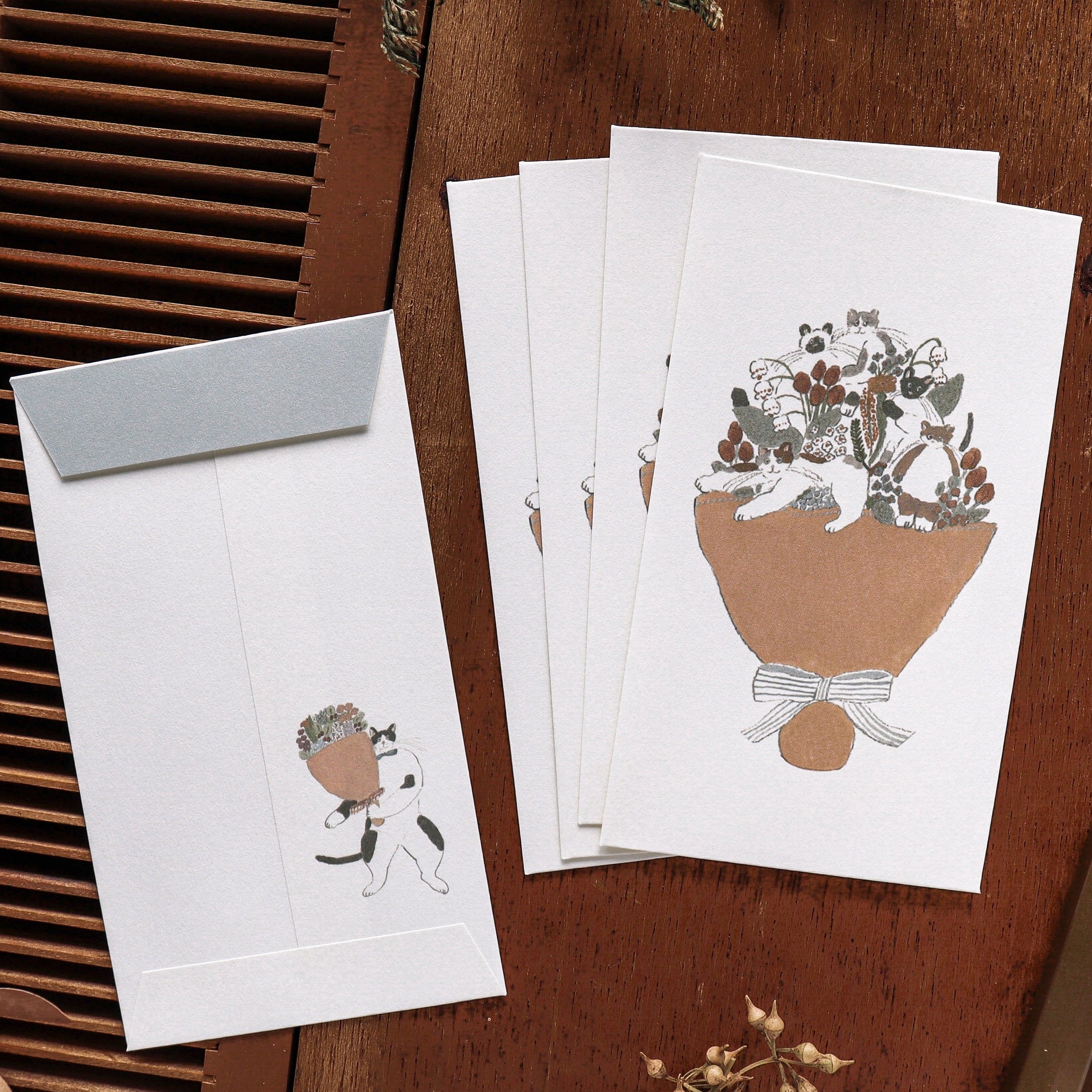 Shoichiro Tobimatsu / Pochibukuro Envelope - Cat Bouquet