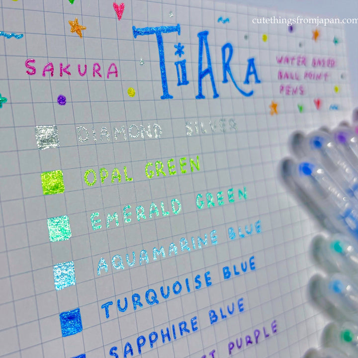 Sakura Jelly Roll Tiara Gel Pens - Birthstone Colors (1.0mm)