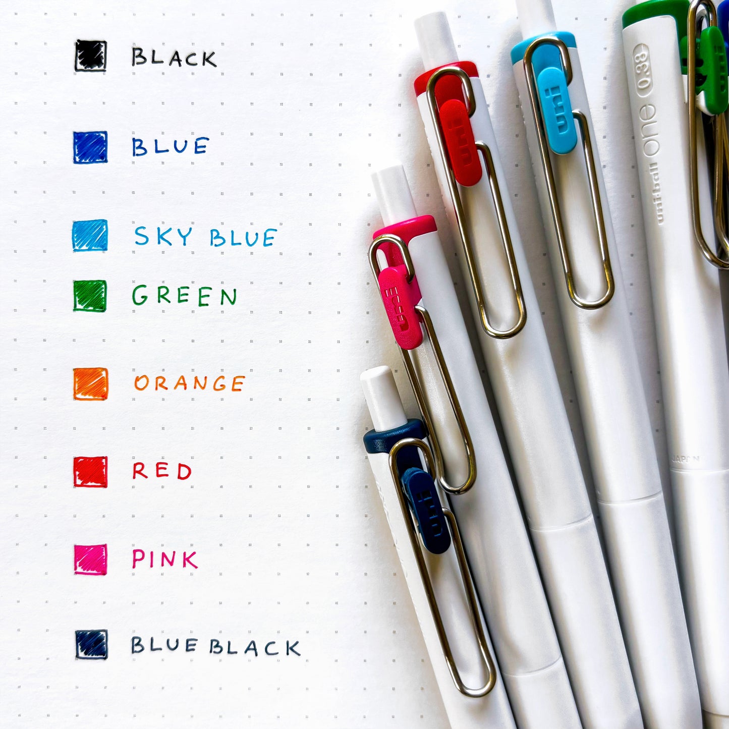 Uni-ball One - Basic (8 Colors / 0.5mm)